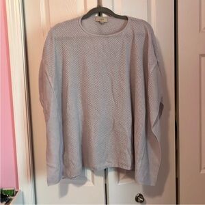 LOFT Soft Gray Knit Poncho
